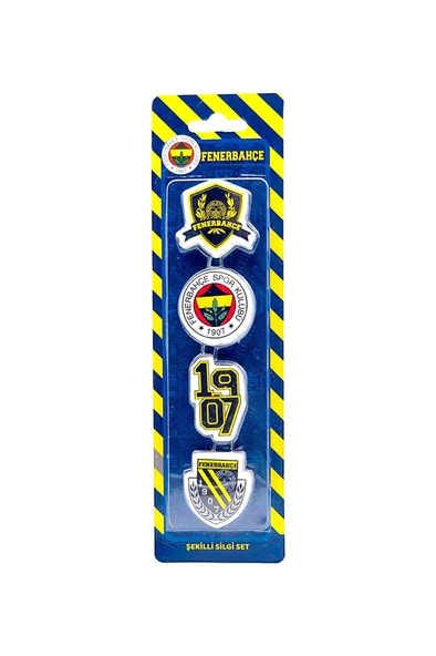 Fenerbahçe Orijinal Lisanslı Kalem Kalemtraş Bloknot Silgi Hediyelik Set - 5