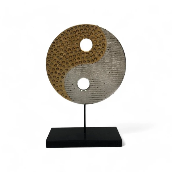 Ying Yang Gold Gümüş Ev Dekoru Küçük