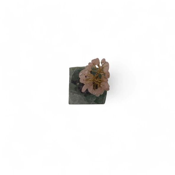 Mineral Altlı Pembe Kuvars Küçük Ağaç - 3