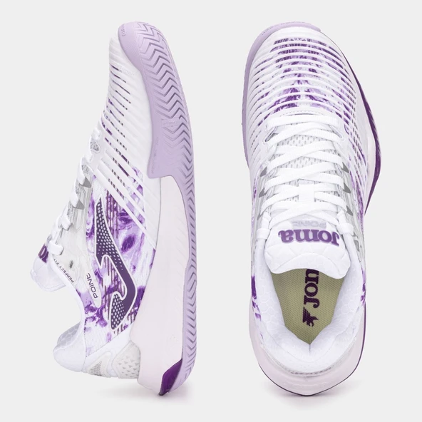 Joma Point Kadın Beyaz Mor Toprak & Sert Kort Tenis Ayakkabısı TPOILS2532AC - 4