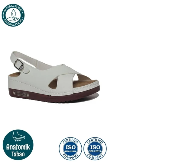 Roy Jones Kadın Ortopedik Şık Konfor Modeli Anatomik Rahat Taban Kısa Topuklu Günlük Sandalet Terlik - 2