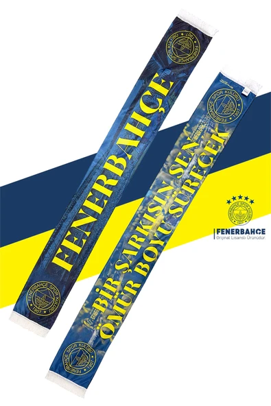 Fenerbahçe Orijinal Lisanslı Bir Şarkısın Sen Fenerbahçe Saten Şal Atkı