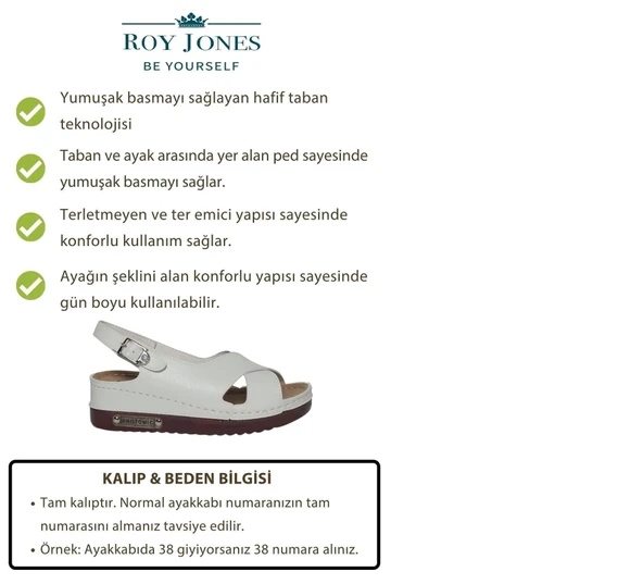 Roy Jones Kadın Ortopedik Şık Konfor Modeli Anatomik Rahat Taban Kısa Topuklu Günlük Sandalet Terlik - 3