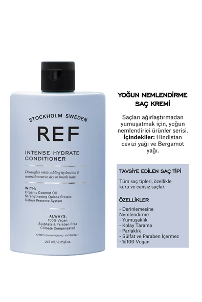 Ref Intense Hydrate Condıtıoner Kuru Saçlar Yoğun Nemlendirici Saç Bakım Kremi 245 ml - 2