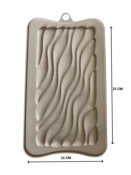 SİLİKON ÇİKOLATA KALIBI SU DALGA DESENLİ 21*11 CM
