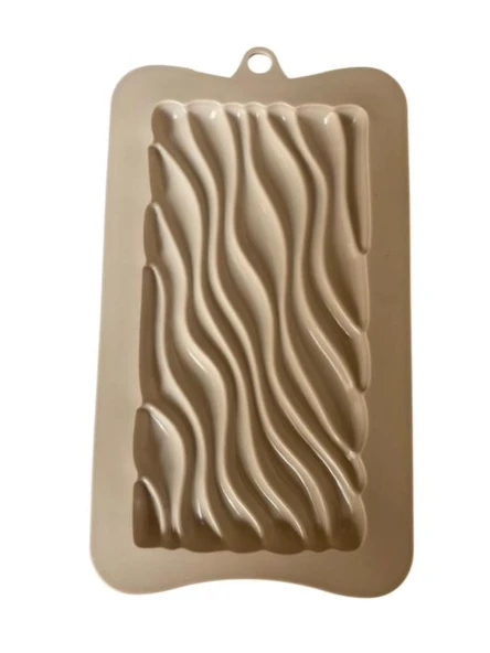 SİLİKON ÇİKOLATA KALIBI SU DALGA DESENLİ 21*11 CM - 2