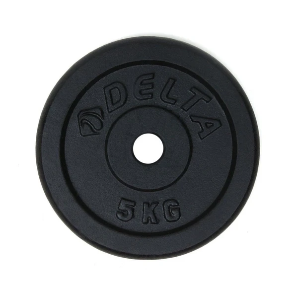 Delta 5 Kg x 2 Adet Siyah Döküm Plaka Çiftli Ağırlık Flanş