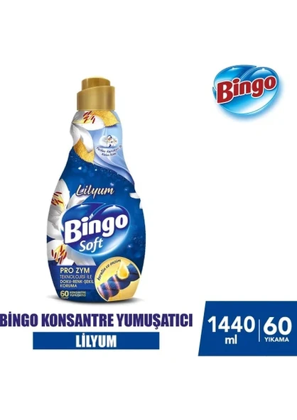 Bingo Konsantre Çamaşır Yumuşatıcısı Lilyum 1440 ml