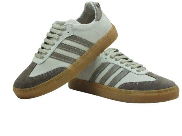 Kadın Krem Bağcıklı Sneaker – Rahat Günlük Spor Ayakkabı 86 FLR 3020 - 5