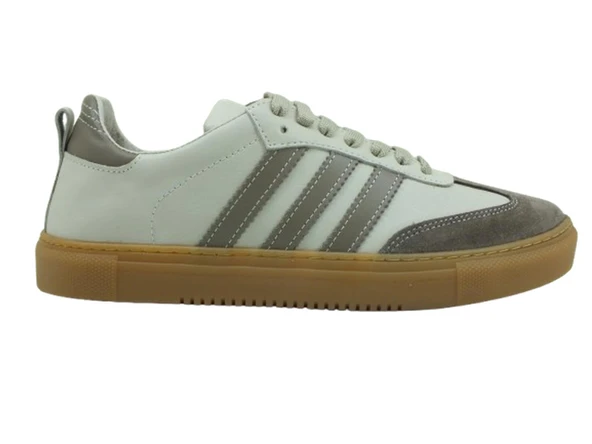 Bağcıklı Bayan Sneaker Ayakkabı Krem 86 FLR 3020