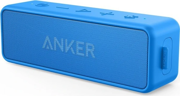 Anker Soundcore 2 Bluetooth Hoparlör - 12W Stereo Ses - IPX5 Suya Dayanıklılık - 24 Saate Varan Şarj - Mavi - A3105 (Anker Türkiye Garantili)