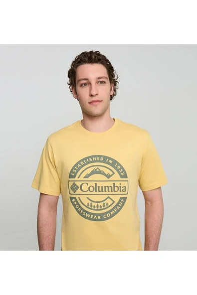Columbia CSC Button Badge Erkek Kısa Kollu Tişört CS0387 - Resim 4