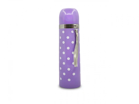 Sema Baby Puantiyeli Bebek Termosu 500 ml - Mor - 3