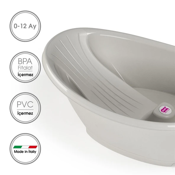 OkBaby Bella Çift Yönlü Banyo Küveti 0-12 ay / Gri - 3
