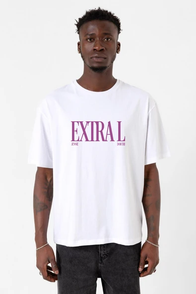 Jennie ExtraL Beyaz Erkek Oversize Tshirt
