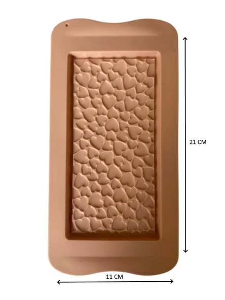 SİLİKON ÇİKOLATA KALIBI MİNİ KALP 21*11 CM - 2
