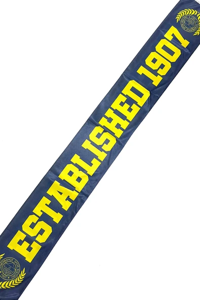 Fenerbahçe Orijinal Lisanslı Established 1907 Fenerbahçe Saten Şal Atkı - 7