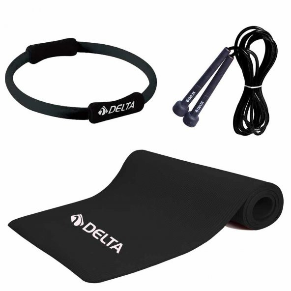 Delta 10 mm Pilates Minderi 35 cm Pilates Çemberi Atlama İpi Seti