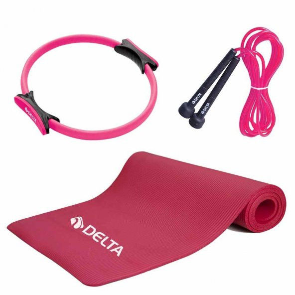 Delta 10 mm Pilates Minderi 38 cm Pilates Çemberi Atlama İpi Seti