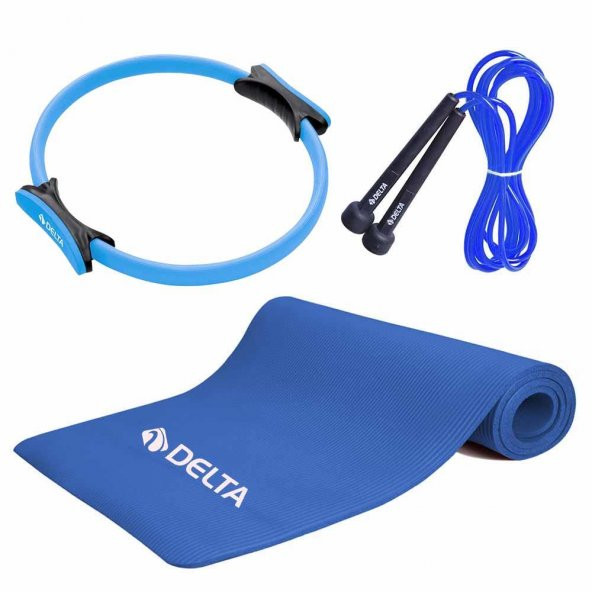 Delta 10 mm Pilates Minderi 38 cm Pilates Çemberi Atlama İpi Seti
