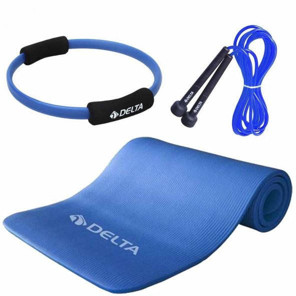 Delta 15 mm Pilates Minderi 35 cm Pilates Çemberi Atlama İpi Seti