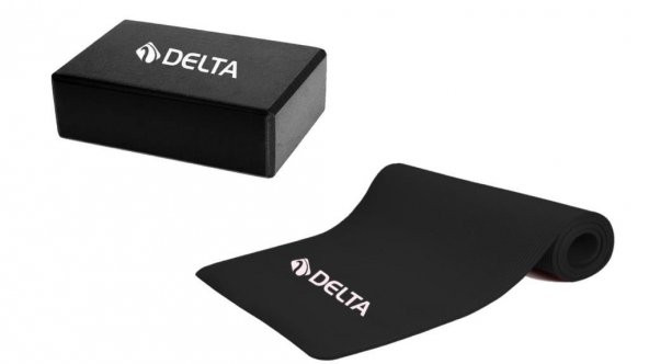 Delta 10 mm Yoga Mat-Yoga Minderi ve Yoga Blok-Yoga Köpüğü Siyah