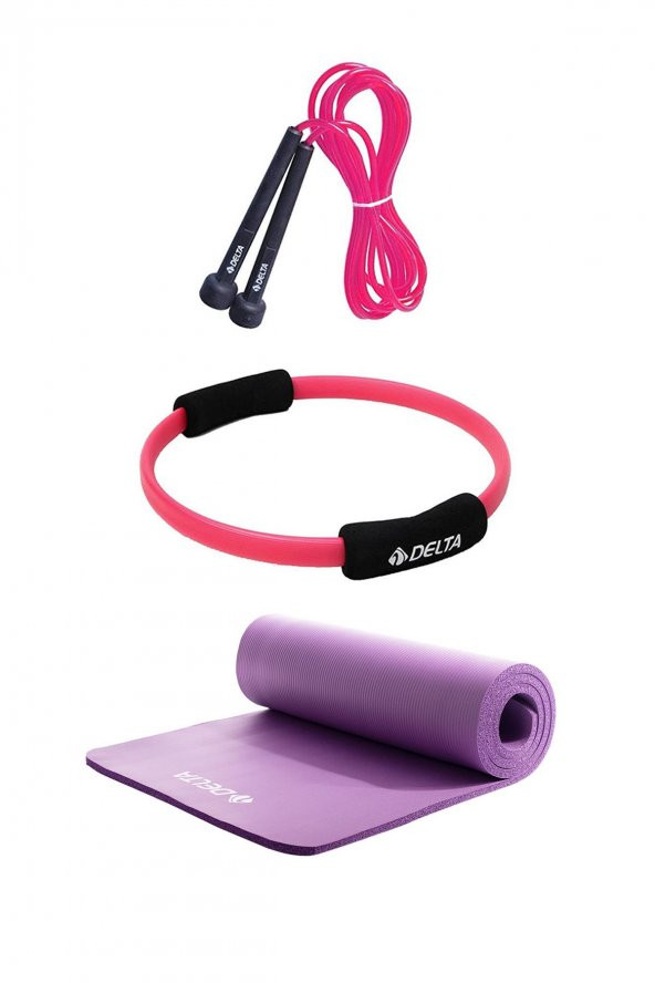 Delta 10 mm Pilates Minderi 35 cm Pilates Çemberi Atlama İpi Seti