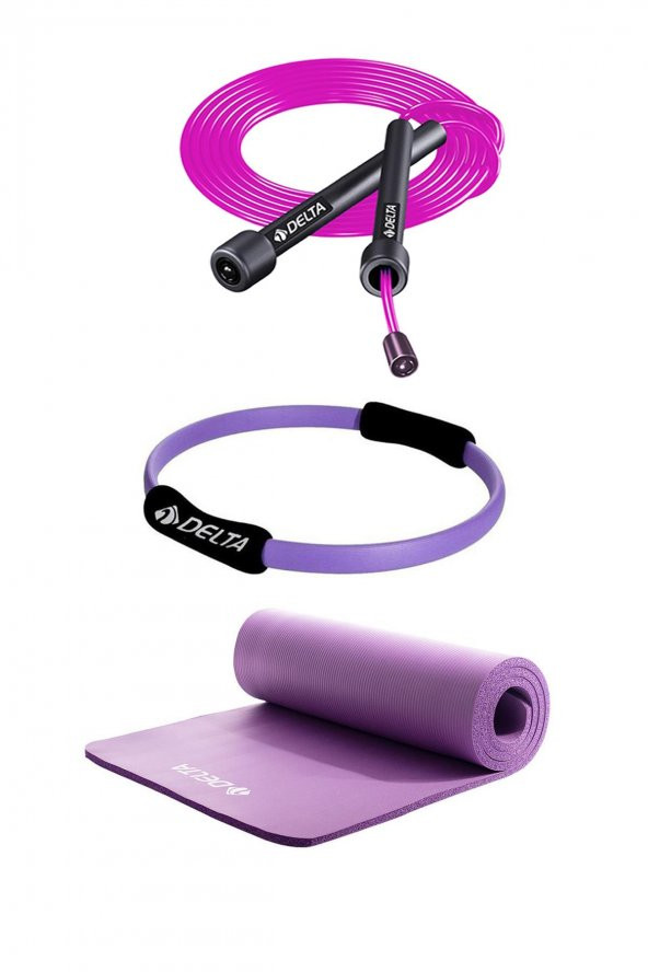 Delta 10 mm Pilates Minderi 35 cm Pilates Çemberi Atlama İpi Seti
