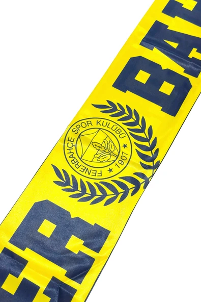 Fenerbahçe Orijinal Lisanslı Established 1907 Fenerbahçe Saten Şal Atkı - 6