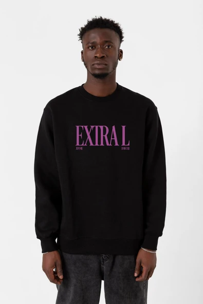 Jennie ExtraL Siyah Erkek 2ip Sweatshirt