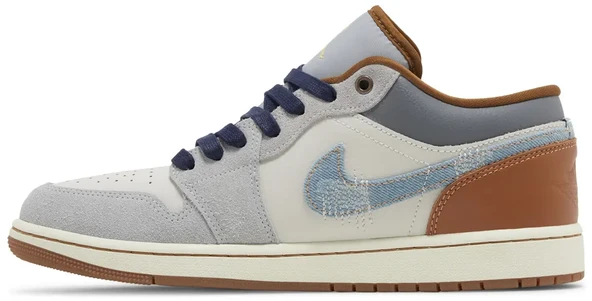 Nike Air Jordan 1 Low SE Phantom Repaired Denim Spor Ayakkabı - 3