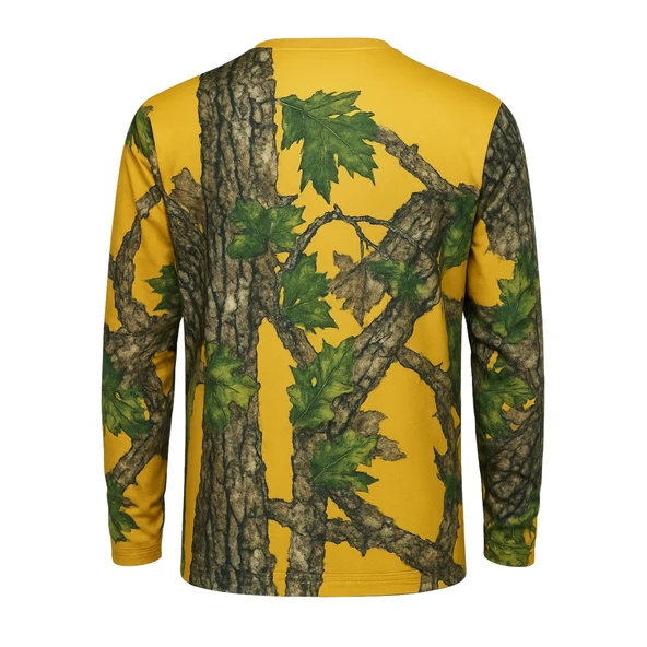 Sarı Orman Desenli Mikrofiber Sweatshirt - Avcı Sweatshirt - Hızlı Kurur - 2