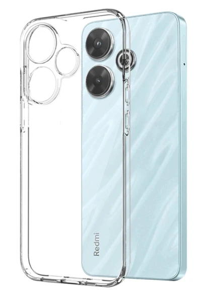 Xiaomi Redmi 13 4G Uyumlu Kartlı Şeffaf Silikon Kılıf