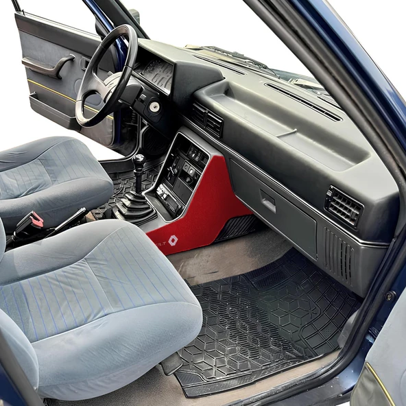 Renault Broadway R9/11 Spring Fairway Flash Torpido Orta Konsol Koruma Kırmızı Yan Kaplama Halısı - 5