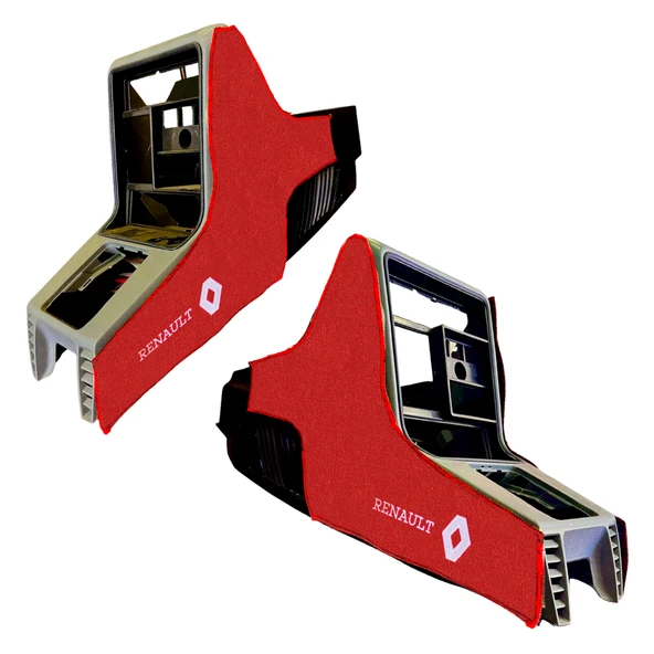 Renault Broadway R9/11 Spring Fairway Flash Torpido Orta Konsol Koruma Kırmızı Yan Kaplama Halısı - 3