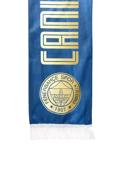 Fenerbahçe Orjinal Canım Feda Olsun Fenerbahçe Şal Atkı Tükenmez Kalem Set Kanarya Baskı Ahşap Kutu - Resim 6