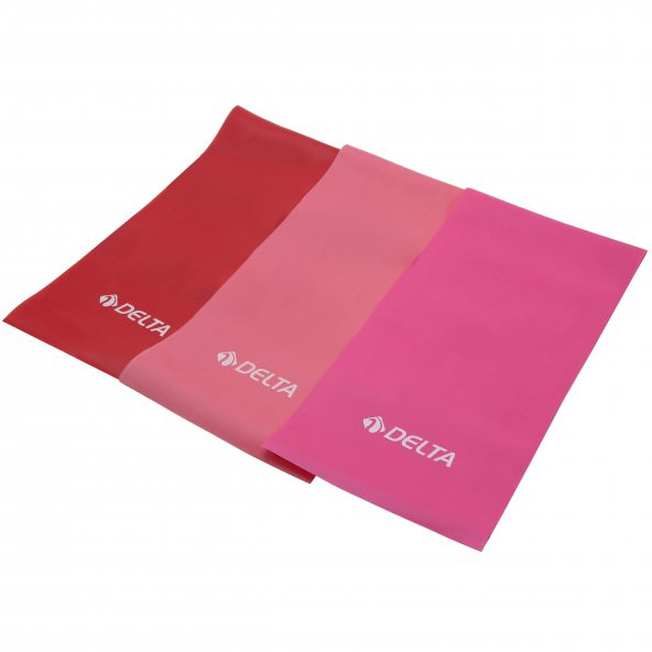 Delta 3 lü Pilates Bandı 150 Cm x 15 Cm Egzersiz Direnç Lastiği - 1