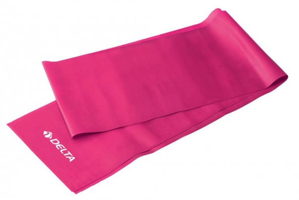 Delta Pilates Bandı Orta Sert 120 x 15 cm Egzersiz Direnç Lastiği (Uç Kısmı Açık)