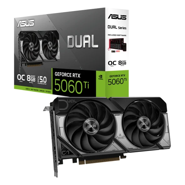 Asus Dual GeForce RTX 5060 Ti OC 8GB GDDR7 128Bit HDMI/DP Ekran Kartı