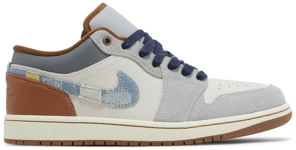 Nike Air Jordan 1 Low SE Phantom Repaired Denim Spor Ayakkabı