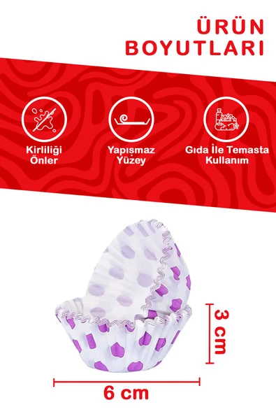 Mithra Life 100 Lü Renkli Muffin Cupcake Kâğıdı Mıt1137
