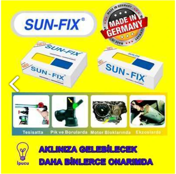 Sun-fix Universal Kaynak Macun Yapıştırıcı 40gr+40gr (İKİ ADET) - 2