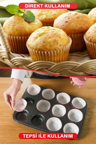Mithra Life 100 Lü Renkli Muffin Cupcake Kâğıdı Mıt1137 - 3