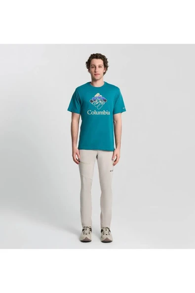 Columbia CSC M Heavenly Stacked Gem SS Tee Erkek Kısa Kollu Tişört CS0413 - Resim 4