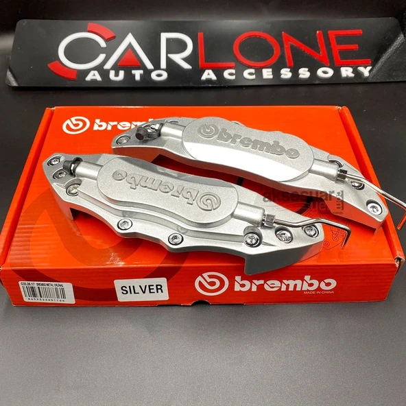 Brembo Orjinal Metal Kaliper Kapağı Gri Renk Fren Disk Kapağı 2'Li Set Aynı Gün Kargo