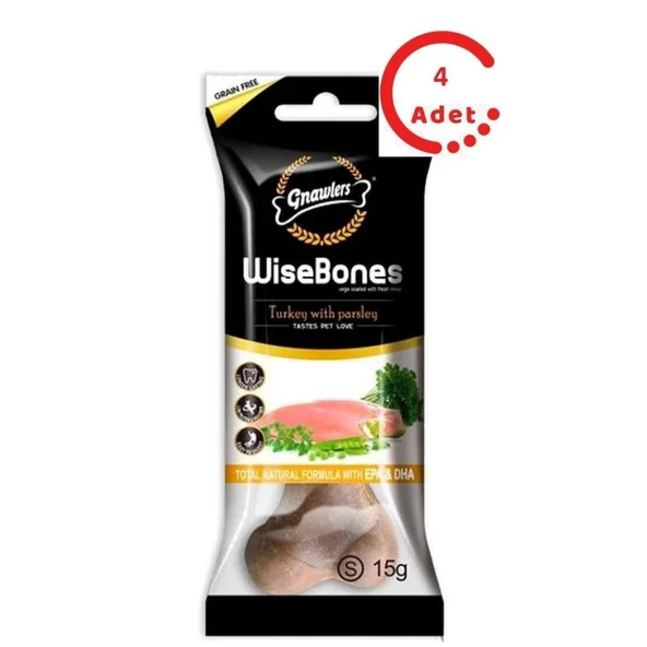 Gnawlers Wisebones Hindi Ve Maydonozlu Köpek Ödülü x 4 Adet