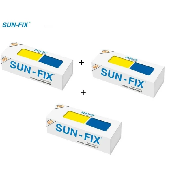 Sunfix Sun-fix Universal Kaynak Macun Yapıştırıcı 40gr+40gr+40gr (ÜÇ ADET)