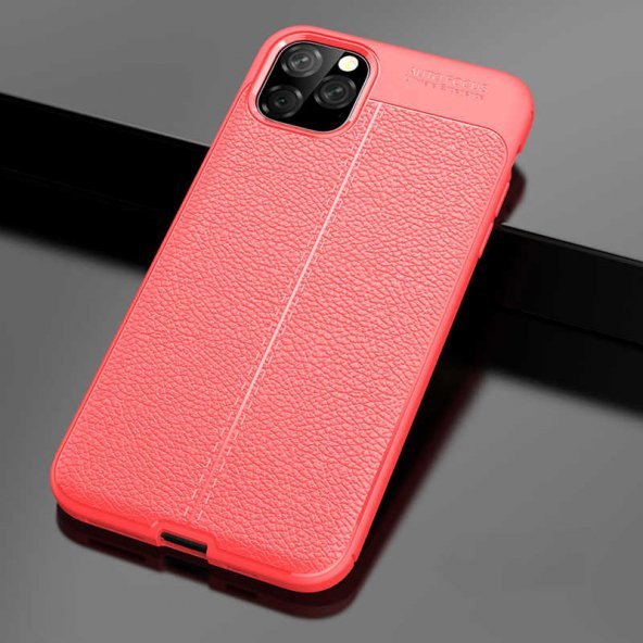 Apple iPhone 11 Pro Max Kılıf Zore Niss Deri Desenli Silikon - 3
