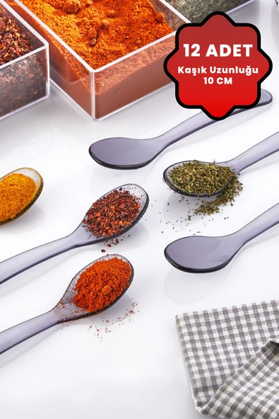 Mithra Life 12 li Gri Baharat Bal ve Servis Kaşığı MIT1138