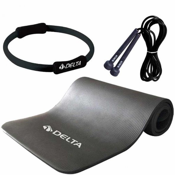 Delta 15 mm Pilates Minderi 35 cm Pilates Çemberi Atlama İpi Seti